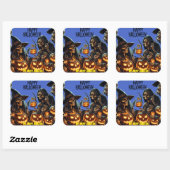 Happy Halloween Quadratischer Aufkleber (Blatt)