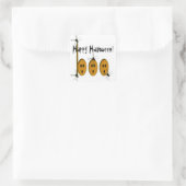 Happy Halloween Quadratischer Aufkleber (Tasche)