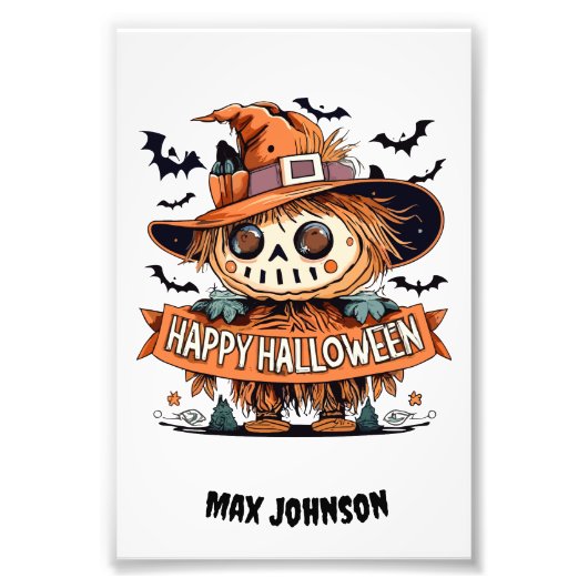 Happy Halloween - Quotes Orange Black Fotodruck (Vorne)