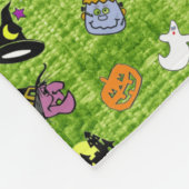Happy Halloween Random Iconic Muster Green Fleecedecke (Ecke)