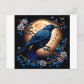 Happy Halloween Ravens And Roses Postkarte (Vorderseite)