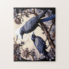 Happy Halloween Ravens And Roses Puzzle