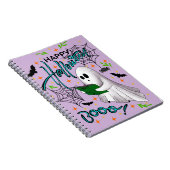 Happy Halloween reading ghost Notizblock (Rechte Seite)