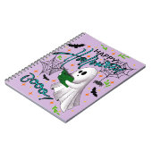 Happy Halloween reading ghost Notizblock (Linke Seite)