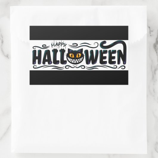 Happy Halloween Rechteckiger Aufkleber (Tasche)