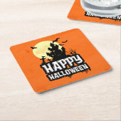 Happy Halloween Rechteckiger Pappuntersetzer (angewinkelt)