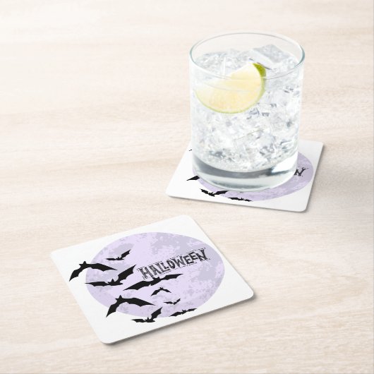 Happy Halloween Rechteckiger Pappuntersetzer (Vor Ort)