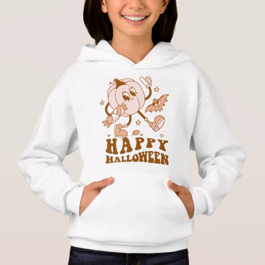 Happy Halloween| Retro Polka Dot Pumpkin Hoodie (Vorderseite)
