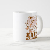 Happy Halloween| Retro Polka Dot Pumpkin Jumbo-Tasse (Vorderseite Rechts)