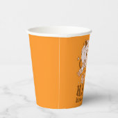 Happy Halloween| Retro Polka Dot Pumpkin Pappbecher (Rechts)