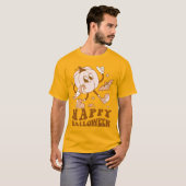 Happy Halloween| Retro Polka Dot Pumpkin T-Shirt (Vorne ganz)