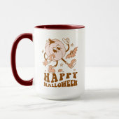 Happy Halloween| Retro Polka Dot Pumpkin Tasse (Links)