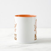 Happy Halloween| Retro Polka Dot Pumpkin Tasse (Zentrum)