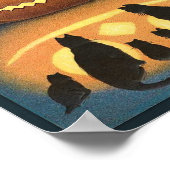Happy Halloween Retro Poster (Ecke)