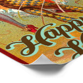 Happy Halloween Retro Poster (Ecke)