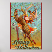 Happy Halloween Retro Poster (Vorne)