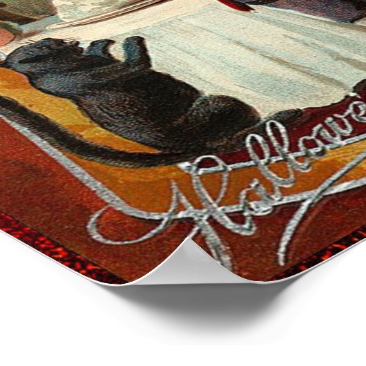 Happy Halloween Retro Poster (Ecke)