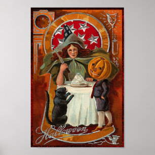 Happy Halloween Retro Poster