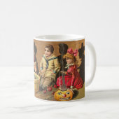 Happy Halloween Retro Poster Kaffeetasse (VorderseiteRechts)