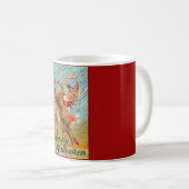 Happy Halloween Retro Poster Kaffeetasse (VorderseiteRechts)