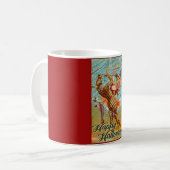 Happy Halloween Retro Poster Kaffeetasse (Vorderseite Links)