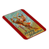 Happy Halloween Retro Poster Magnet (Rechte Seite)