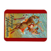 Happy Halloween Retro Poster Magnet (Horizontal)