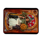 Happy Halloween Retro Poster Magnet (Horizontal)