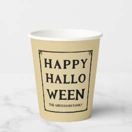 Happy halloween Retro-Stil Pappbecher