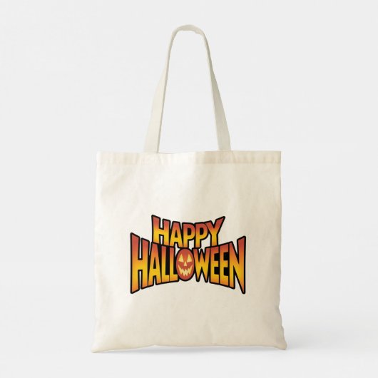 Happy Halloween Retro Trick oder Treat Tragetasche (Rückseite)
