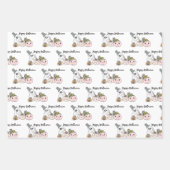 Happy Halloween | Rosa Kürbis und Sonnenblumen Geschenkpapier Set (Vorderseite 3)