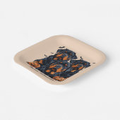 Happy Halloween Rottweiler Hunde Kürbislaterne Pappteller (Gewinkelt)