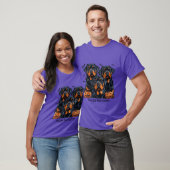 Happy Halloween Rottweiler Hunde Kürbislaterne T-Shirt (Unisex)