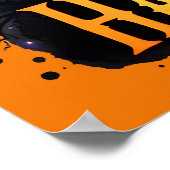 Happy Halloween - Rotzunge auf dem Broom Poster (Ecke)