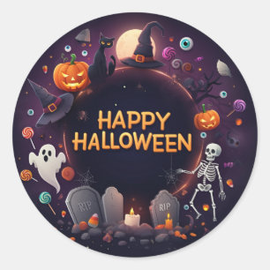 Happy Halloween Round Sticker