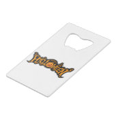 Happy Halloween Ruby Eye Pumpkin Silver Frame Geldbeutel Flaschenöffner (Rückseite Schrägansicht)