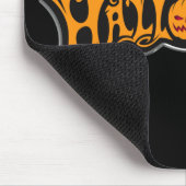 Happy Halloween Ruby Eye Pumpkin Silver Frame Mousepad (Ecke)