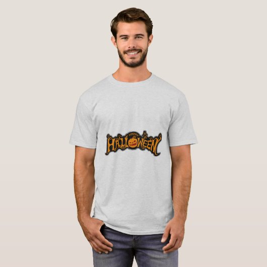 Happy Halloween Ruby Eye Pumpkin Silver Frame T-Shirt (Vorne ganz)