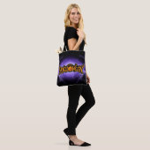 Happy Halloween Ruby Mit Augen Pumpkin Lila Blitz Tasche (Am Model)