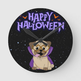 Happy Halloween Runde Wanduhr