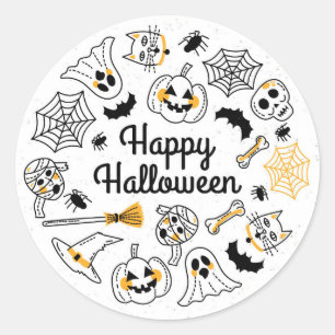 Happy Halloween Runder Aufkleber