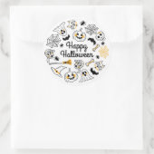 Happy Halloween Runder Aufkleber (Tasche)