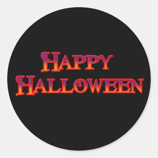 Happy Halloween Runder Aufkleber (Vorderseite)