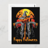 Happy Halloween Scarecrow Postkarte (Vorne/Hinten)