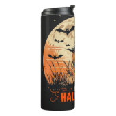 Happy Halloween Scarecrow Pumpkin Thermal Tumbler Thermosbecher (Nach links gedreht)