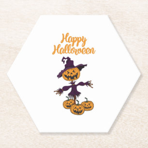 Happy Halloween Scarecrow Untersetzer