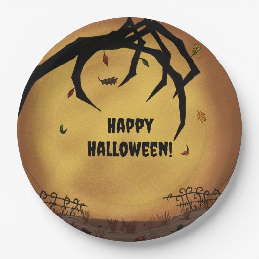 Happy Halloween Scary Hand Pappteller (Vorderseite)