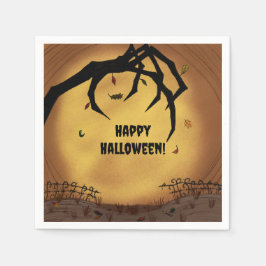 Happy Halloween Scary Hand Serviette