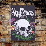 Happy Halloween | Schädel und Pilze Postkarte<br><div class="desc">Happy Halloween | Schädel und Pilze</div>