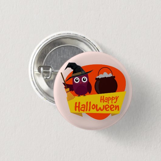 Happy Halloween | Schaltfläche Button (Vorne & Hinten)